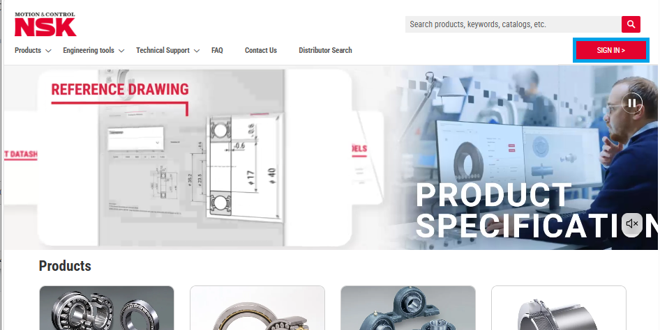 Login and new registration screen